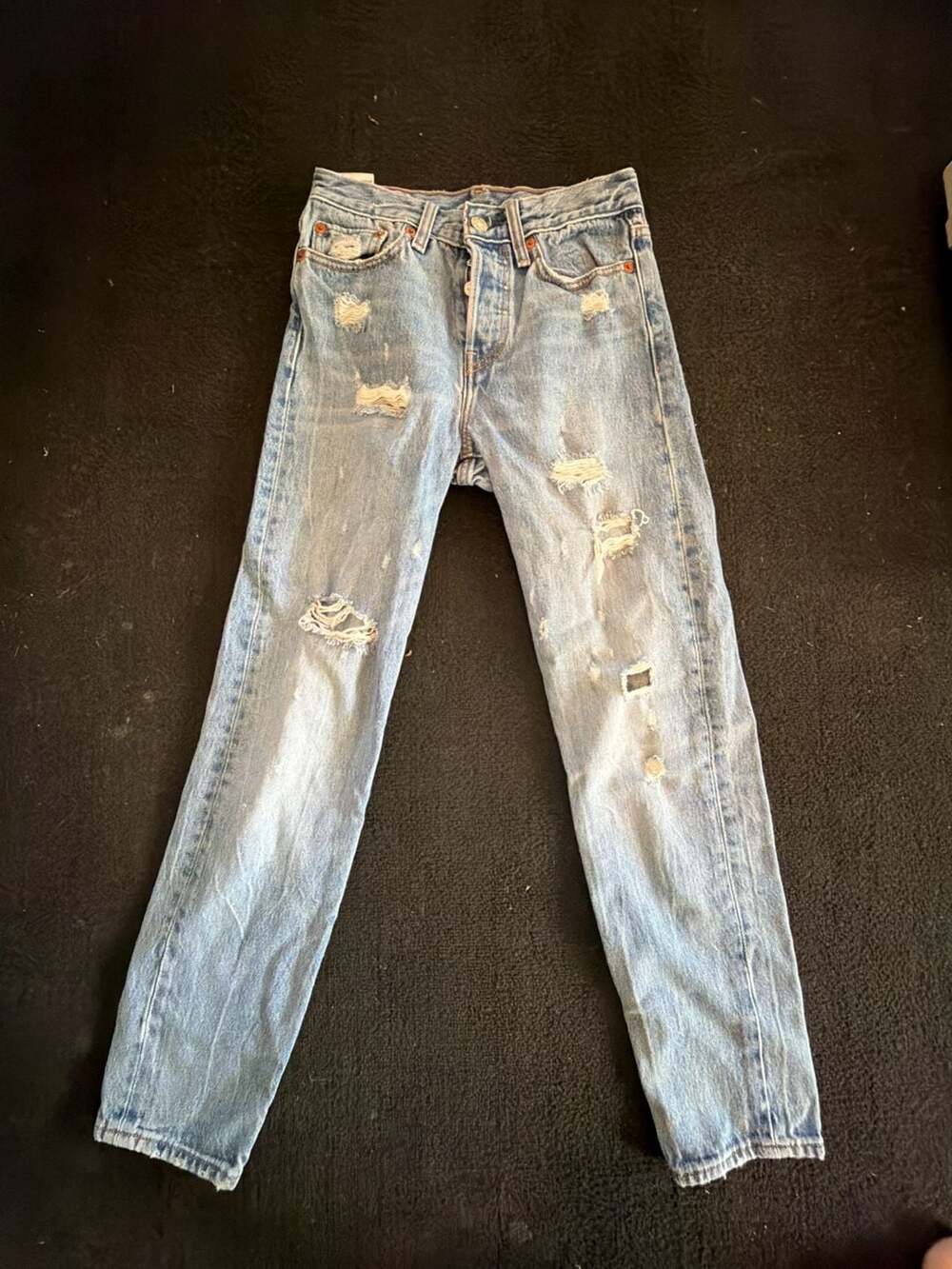 Levi's Distressed Button Fly Jeans Size 24